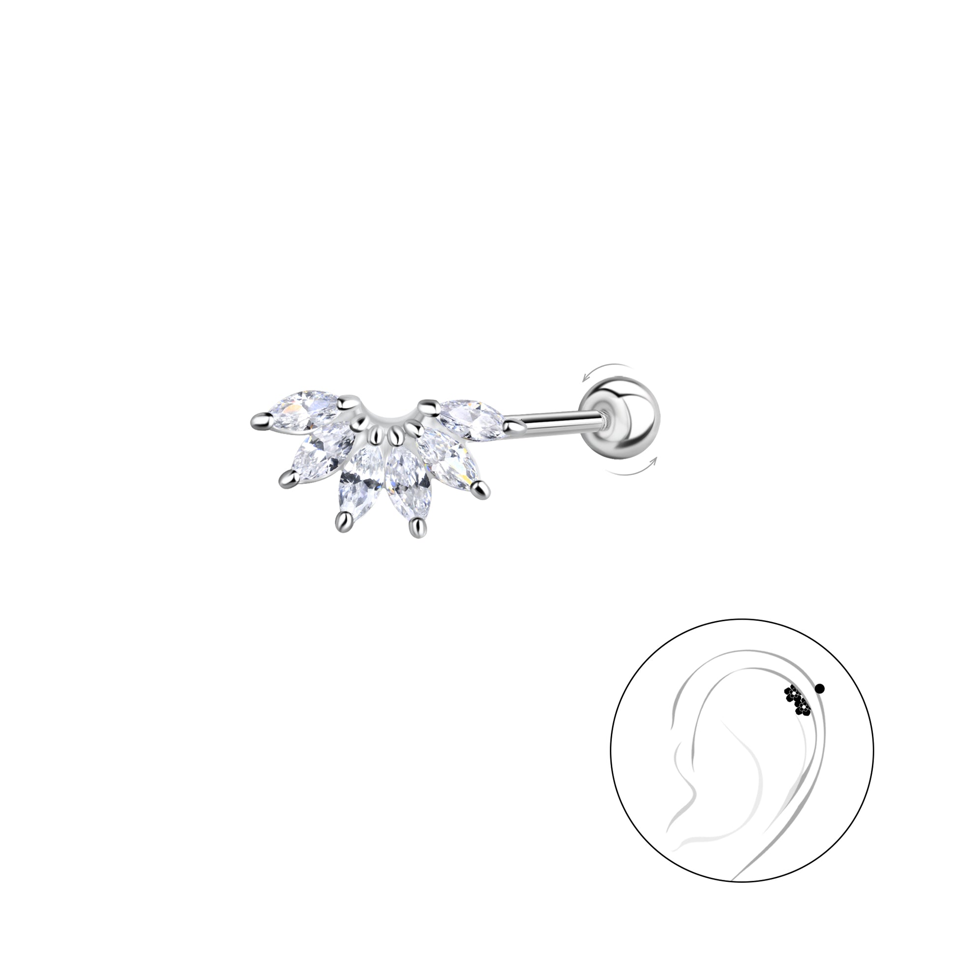 Geo Cartilage Stud
