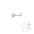 Silver Star Cartilage Stud
