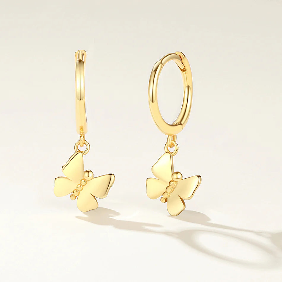 Butterfly Hoop Earrings