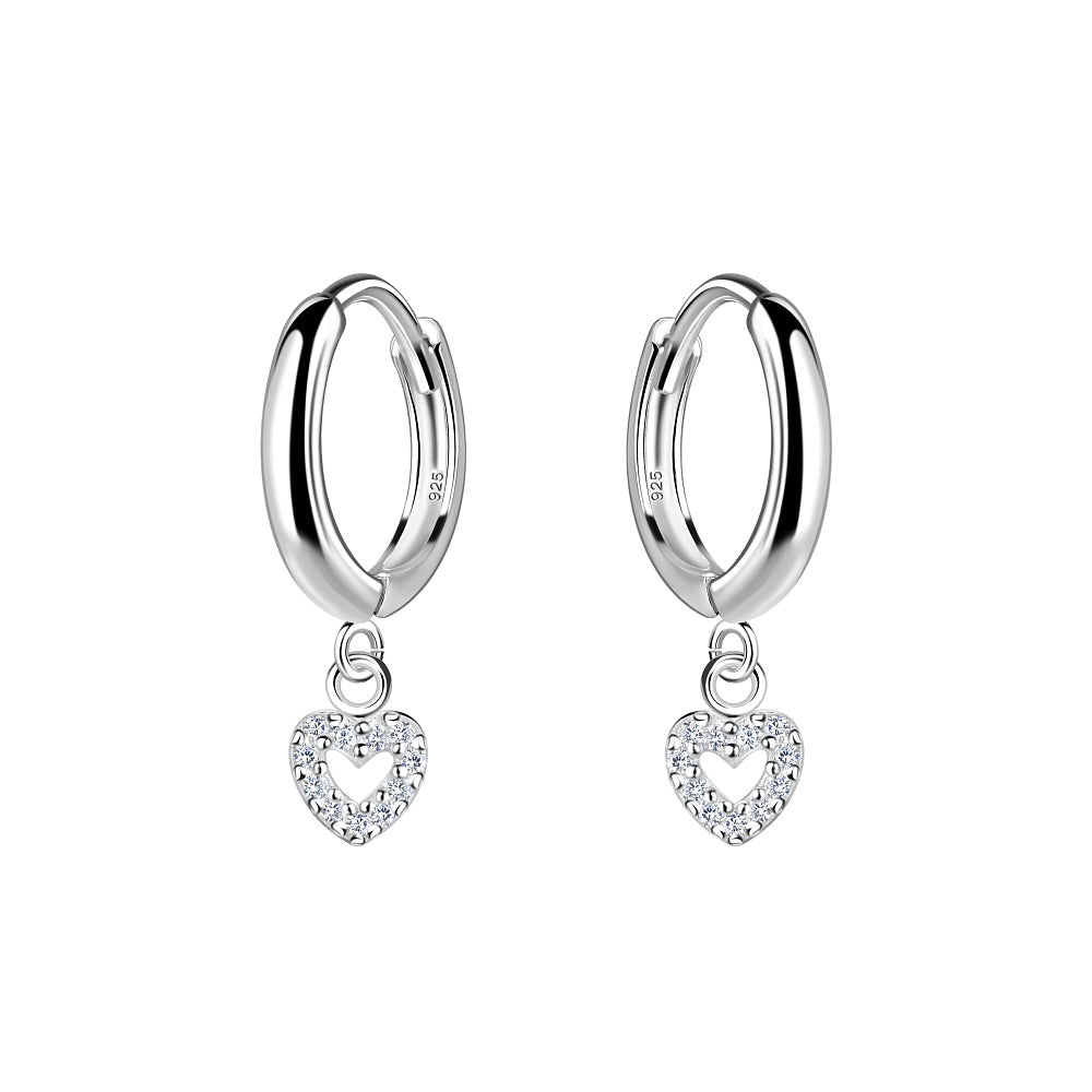 Whole Heart Charm Huggies