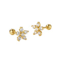 Flower 18K Ballbell Earrings