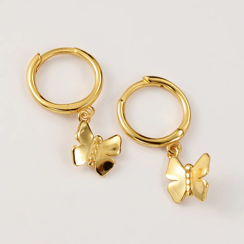 Butterfly Hoop Earrings