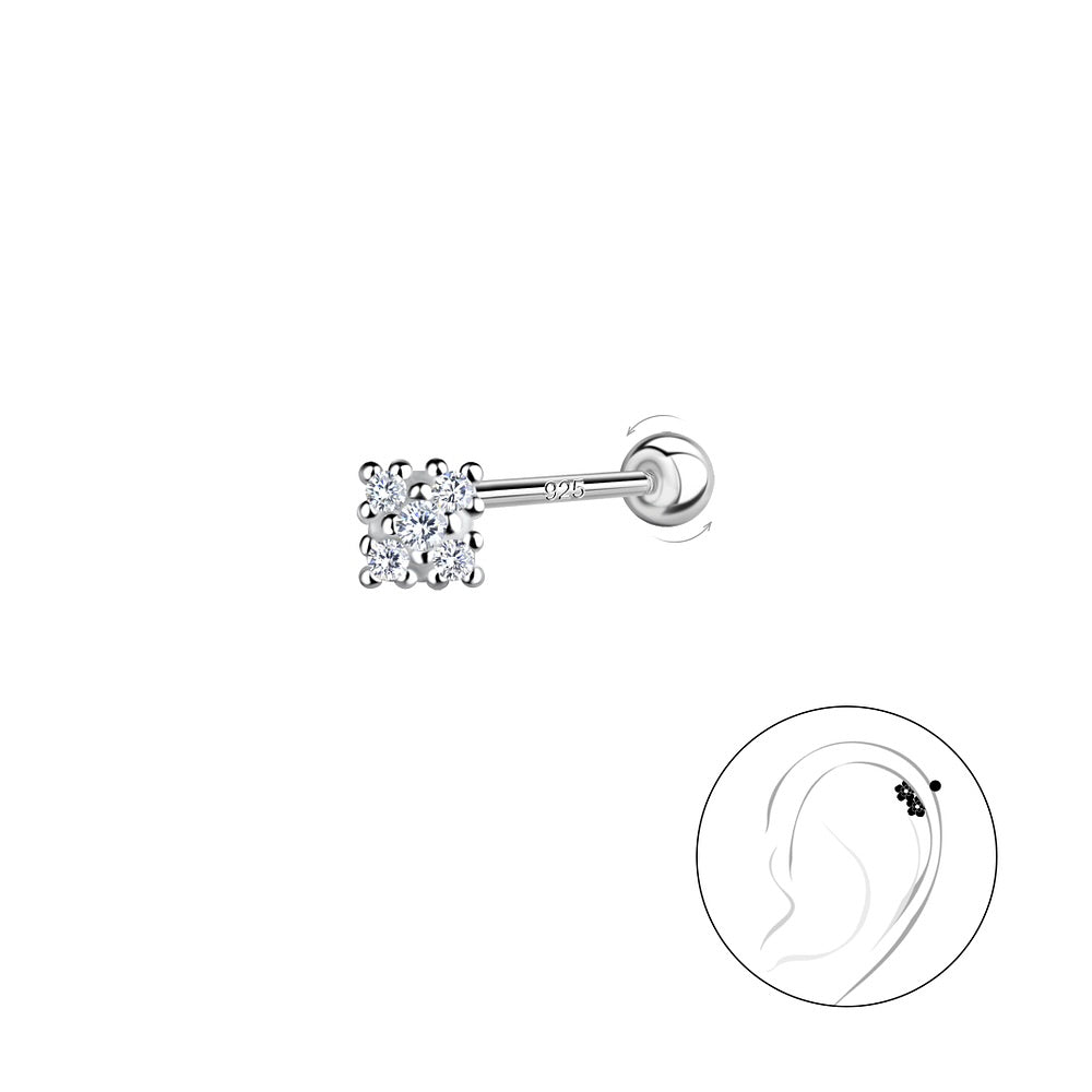 Square Cartilage Stud