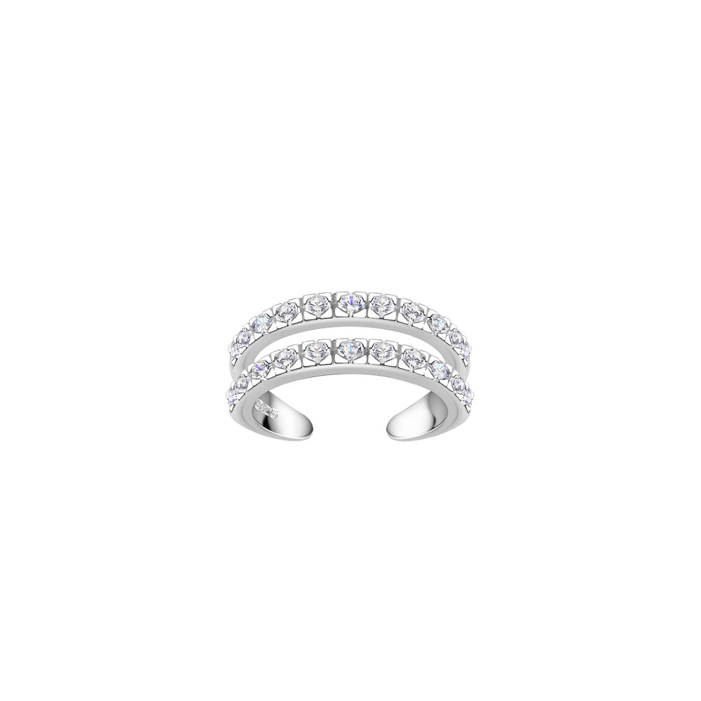 Double Eternity Ear Cuff