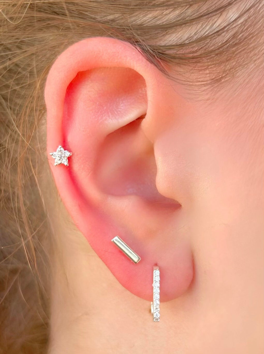 Silver Star Cartilage Stud