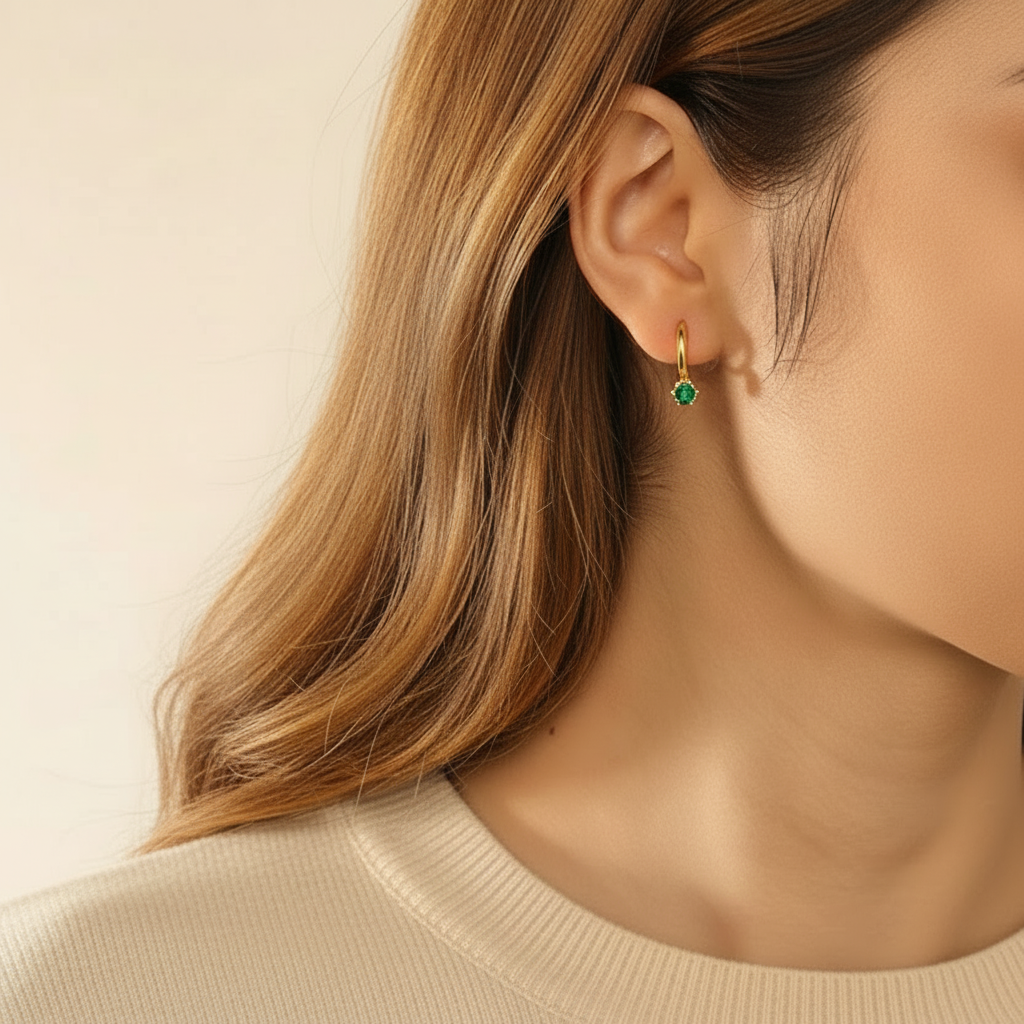 Orchid Charm Huggies