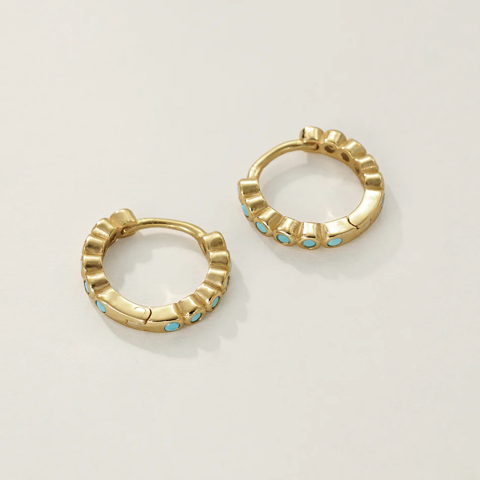 Gemstone Hoops