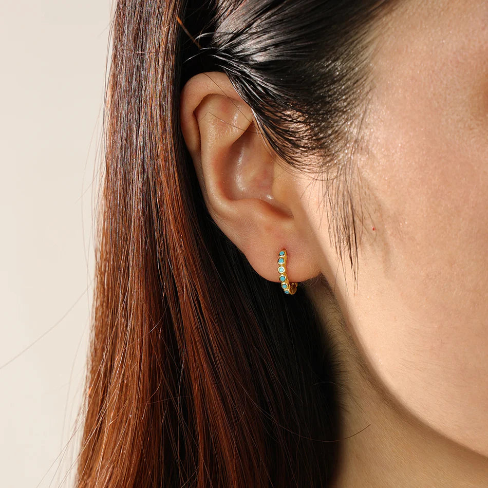 Gemstone Hoops